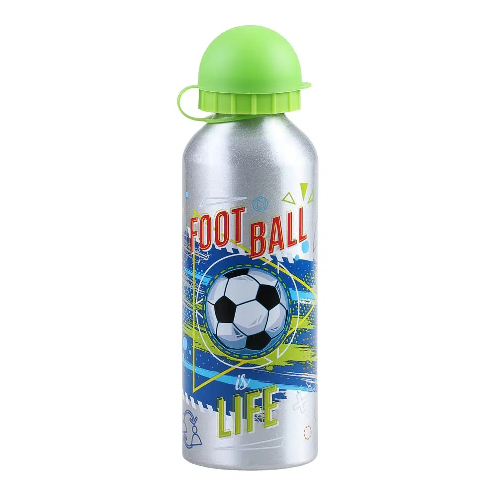 140910_001 Alu Flowy, flašica za vodu, aluminijumska, football, 500ml - Image 1