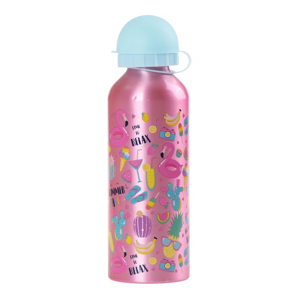 140917_001 Alu Flowy, flašica za vodu, aluminijmska, 500ml, Summer - Image 1