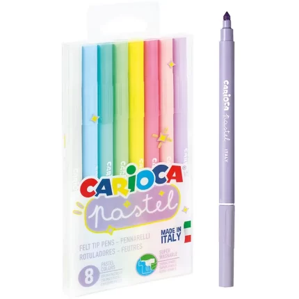 Pastel, flomasteri, pastelni, 8K, Carioca