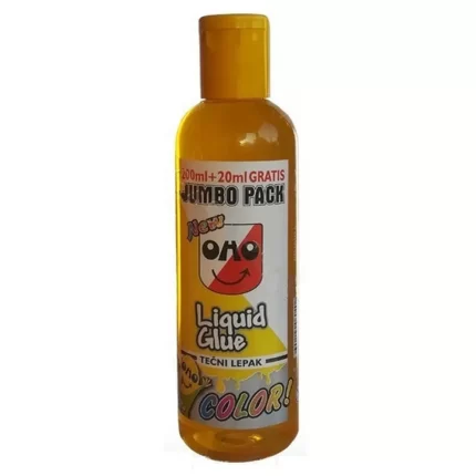 Oho slime, tečni lijepak, žuta, 220 ml