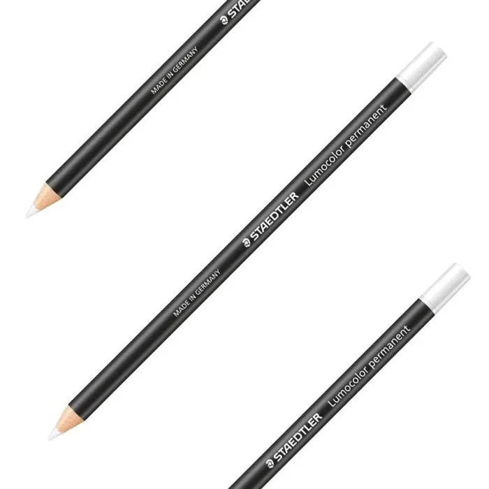Lumocolor permanent, olovka u boji, bijela, Staedtler - Image 1