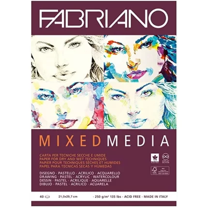 Mixed media, blok, A4, 250gr, 40 lista
