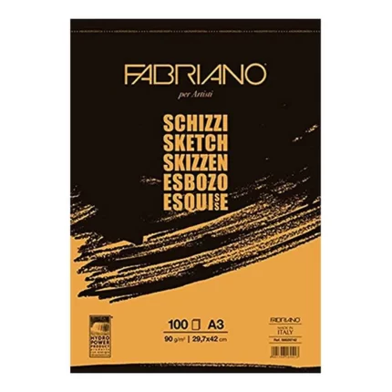 Schizzi, blok, A3, 90gr, 100 lista, Fabriano