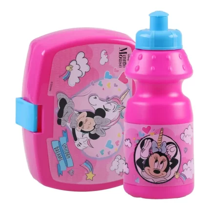 Lunch box, kutija za užinu i flašica, Minnie Mouse, set