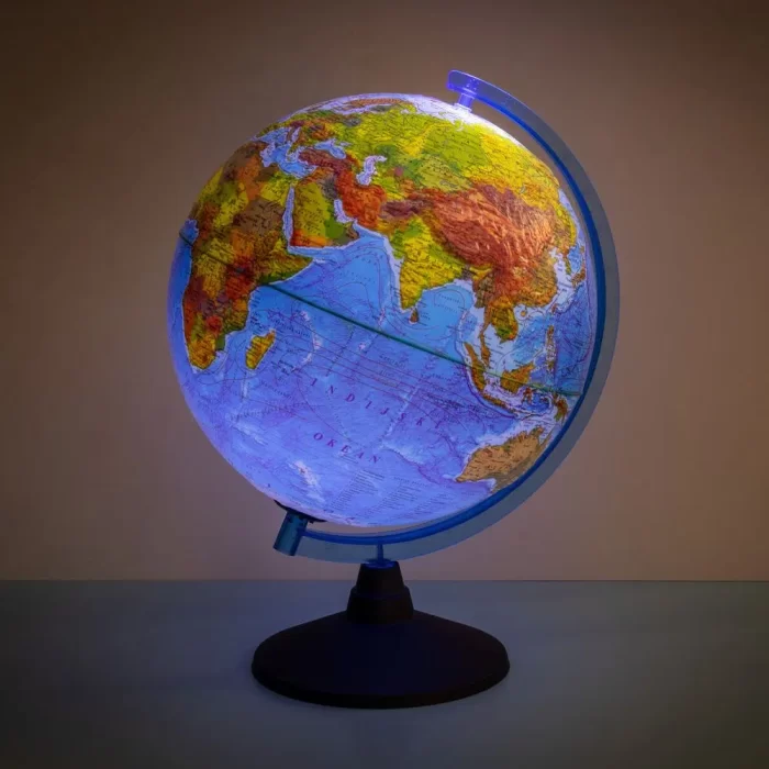 Alaysky, globus sa LED svjetlom, dupla mapa, reljef, 32cm - Image 2