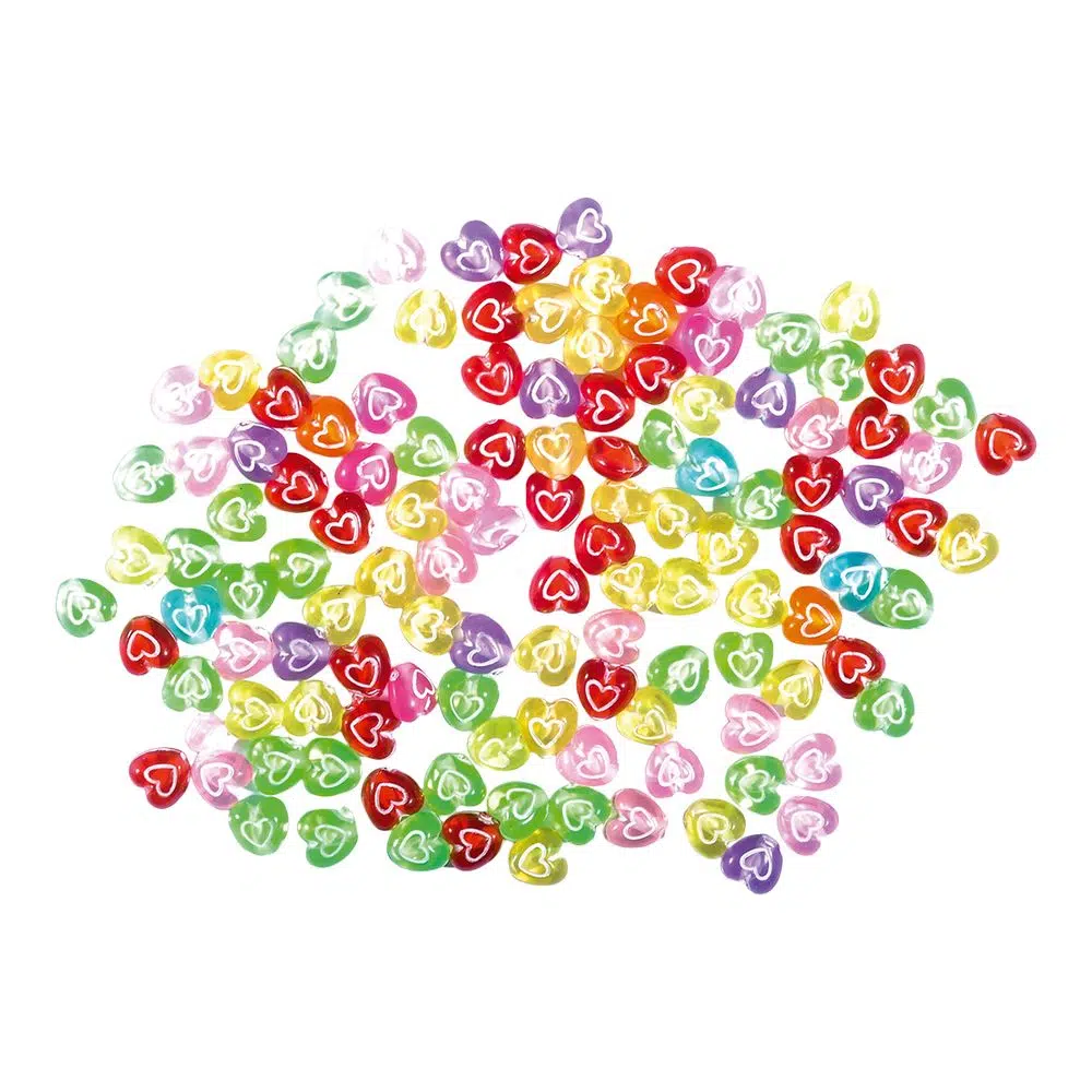 137511_001 Crafty pearly, kraft perlice, srca providna, miks, 7mm, 25g - Image 1