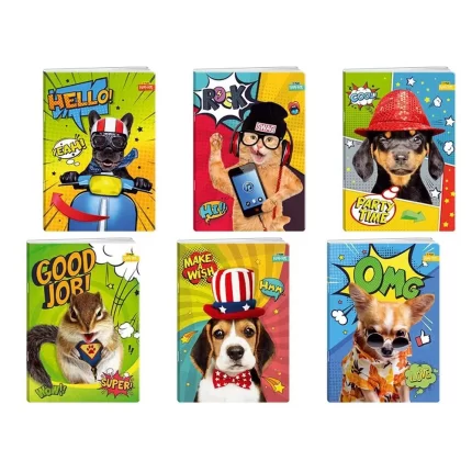 Premium 60, sveska sa UV lakom, A5, latajn, 60 lista, Fuzzy pets