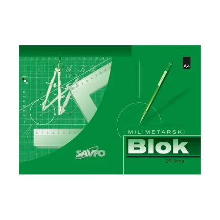 Milimetarski blok, A4, Savpo
