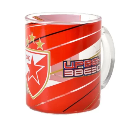 Tripplo, šolja, staklena, Crvena zvezda, 350ml