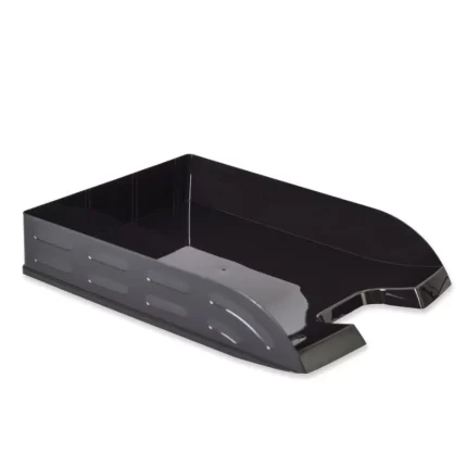 Tray, polica za dokumenta, PVC, horizontalna, crna