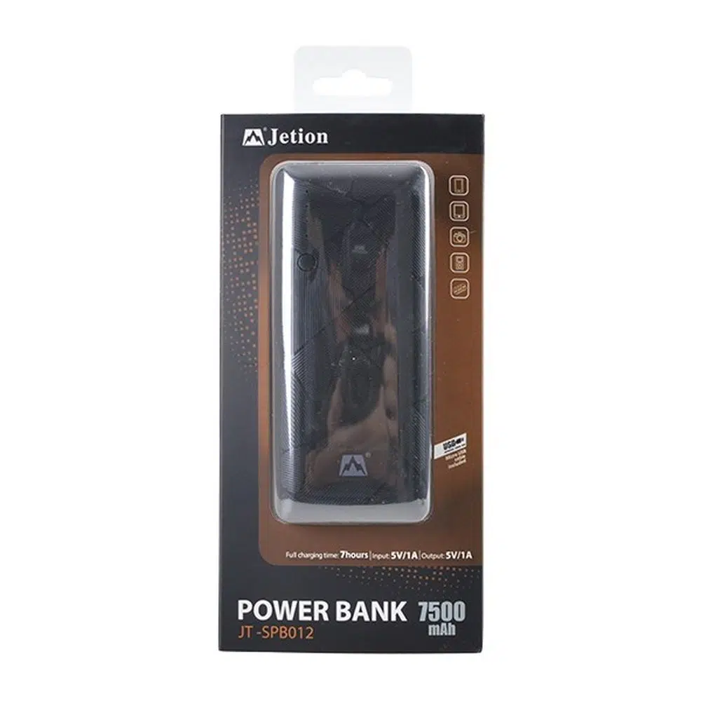 496347_001 JT- SPB012, eksterna baterija, 7500mAh, crna - Image 1