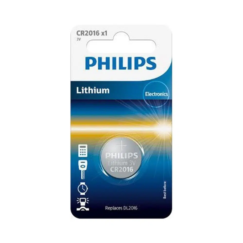 496474_001 Lithium Cell, baterija, CR2016, Philips - Image 1
