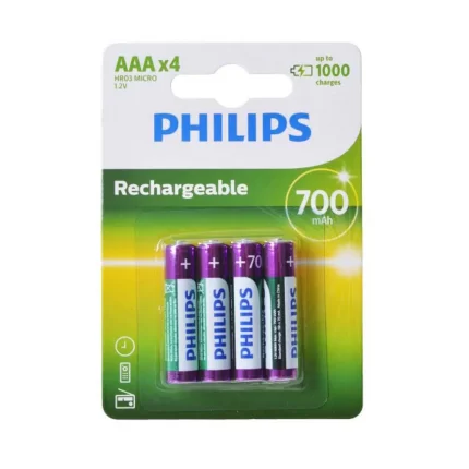 Baterija, punjiva, HR03 AAA, 700mAh, Philips, 4K