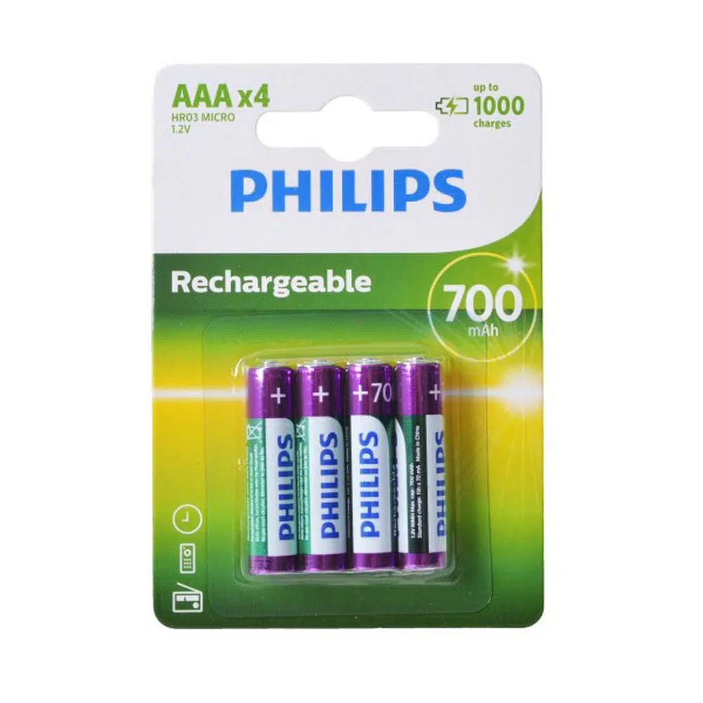 496481_001 Baterija, punjiva, HR03 AAA, 700mAh, Philips, 4K - Image 1