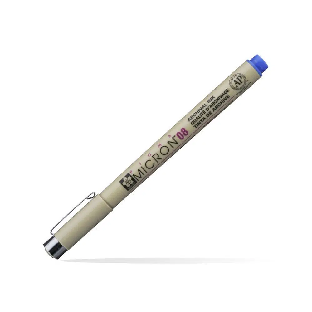 672041_001 Pigma Micron 08, liner, blue, 36, 0.5mm - Image 1
