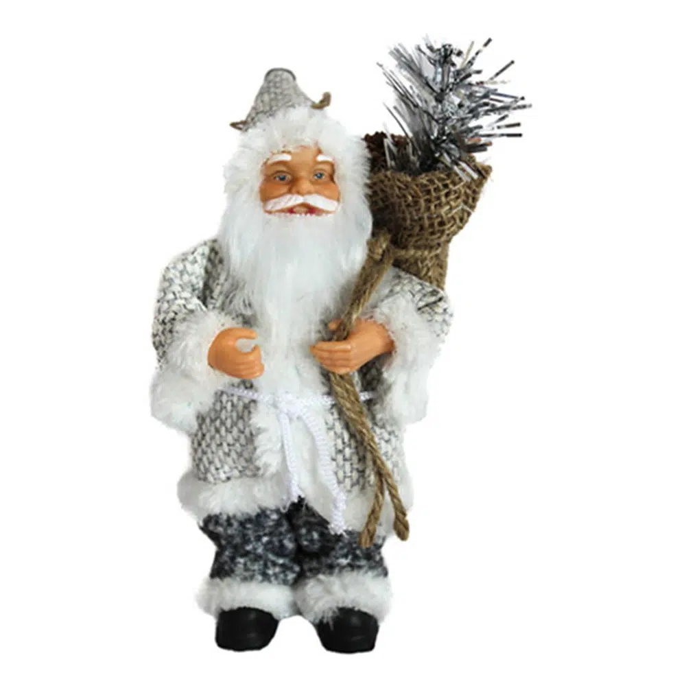 740814_001 Deco Santa, Djeda Mraz, siva, 18cm - Image 1