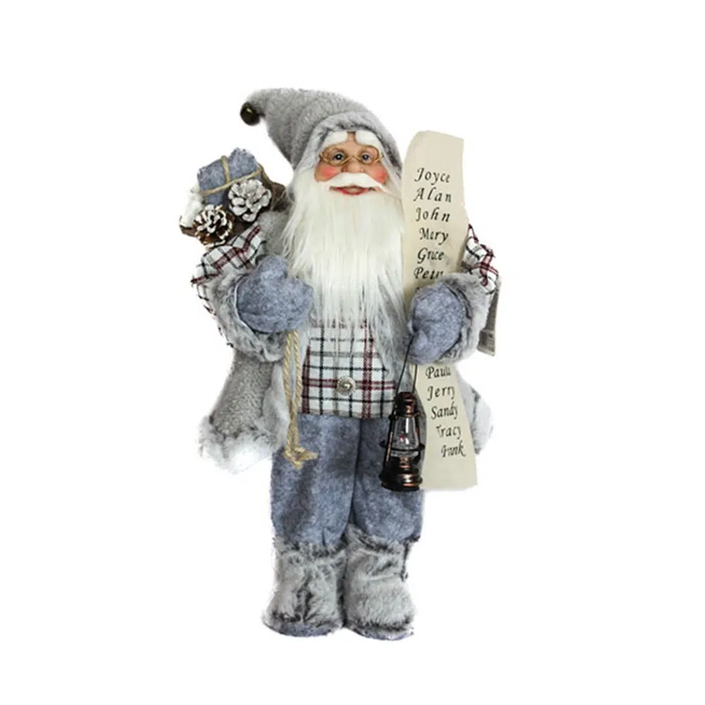 740833_001 Deco Santa, Djeda Mraz, siva, 45cm - Image 1