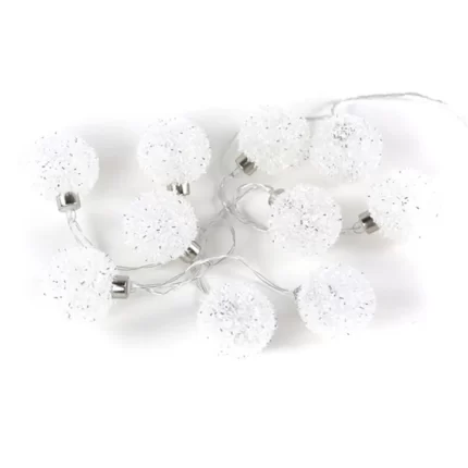 Lamput, novogodišnje lampice, 10LED, kuglice, bijela