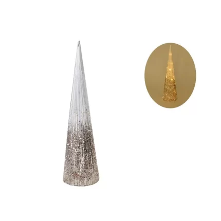 Shiny cone, jelka, svjetlucava, zlatna, 80cm
