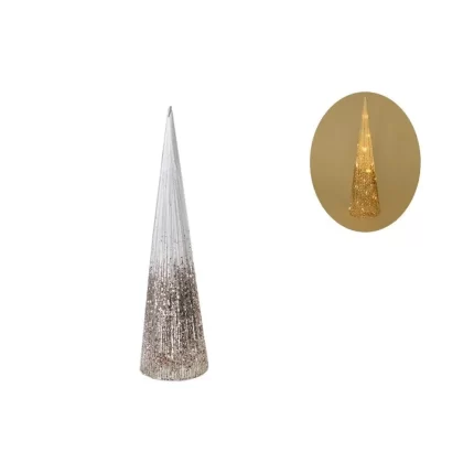 Shiny cone, jelka, svjetlucava, zlatna, 60cm