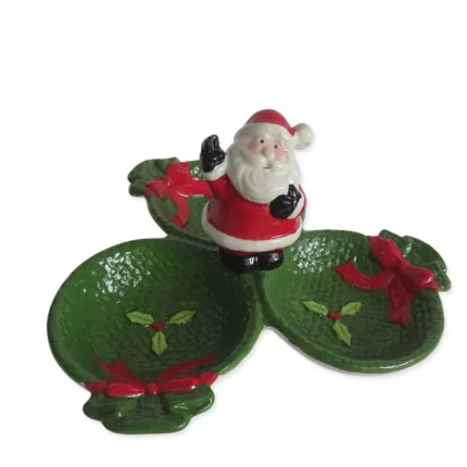 Gifty dish 20, činija, Djeda Mraz, zelena, 10cm