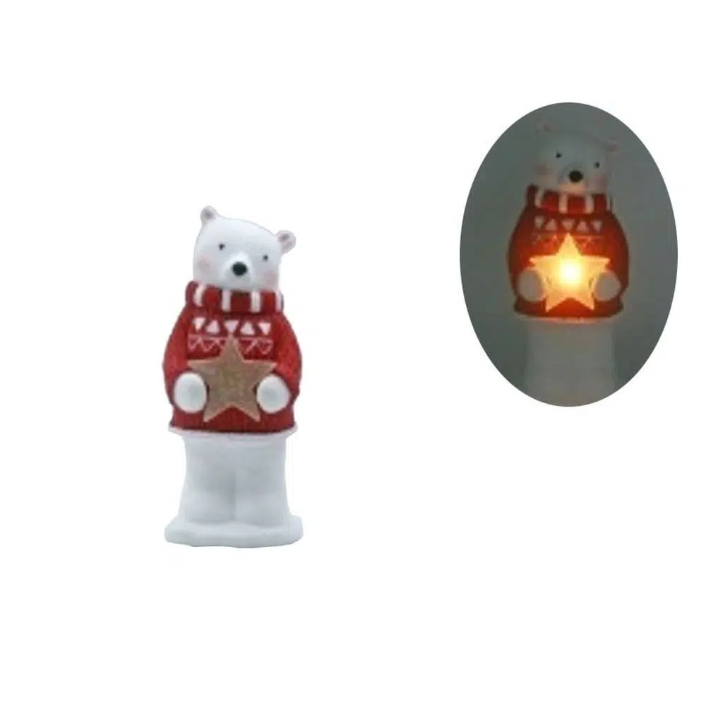 760322_001 Rabbler, novogodišnja figura, keramička, meda, zvijezda, 22cm - Image 1