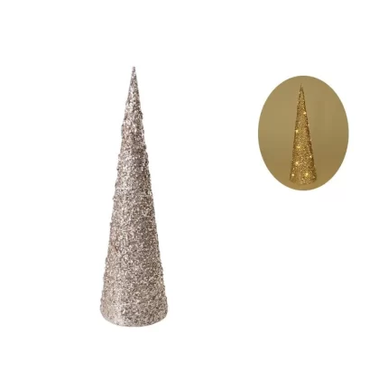 Pearl cone, jelka, biseri, zlatna, 80cm