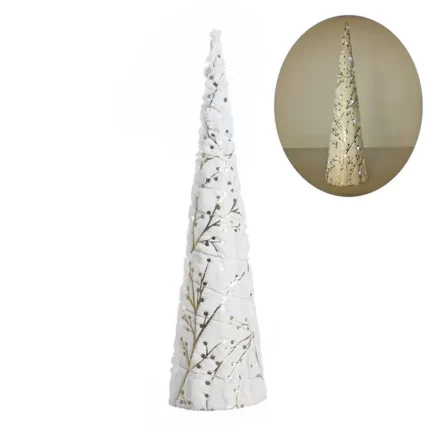 Plush cone, jelka, plišana, bijela, 80cm