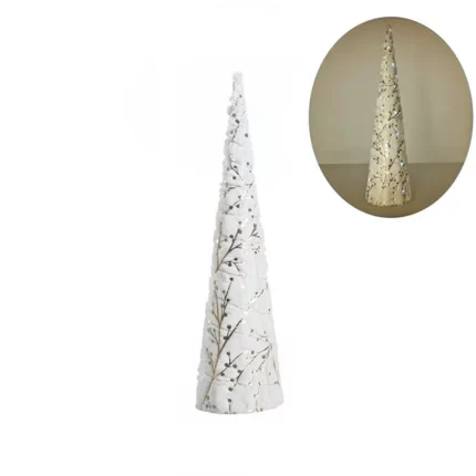 Plush cone, jelka, plišana, bijela, 60cm