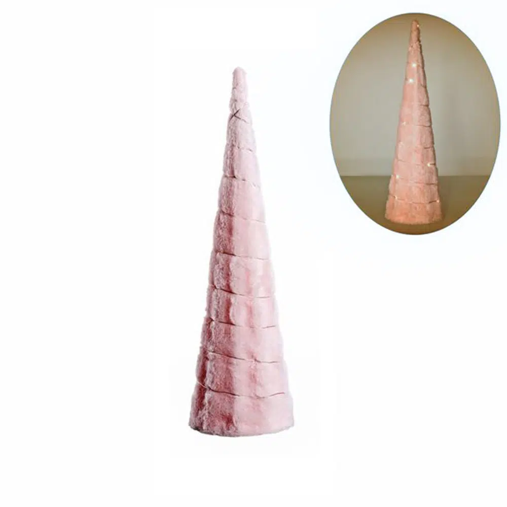 761041_001 Plush cone, jelka, plišana, roze, 60cm - Image 1