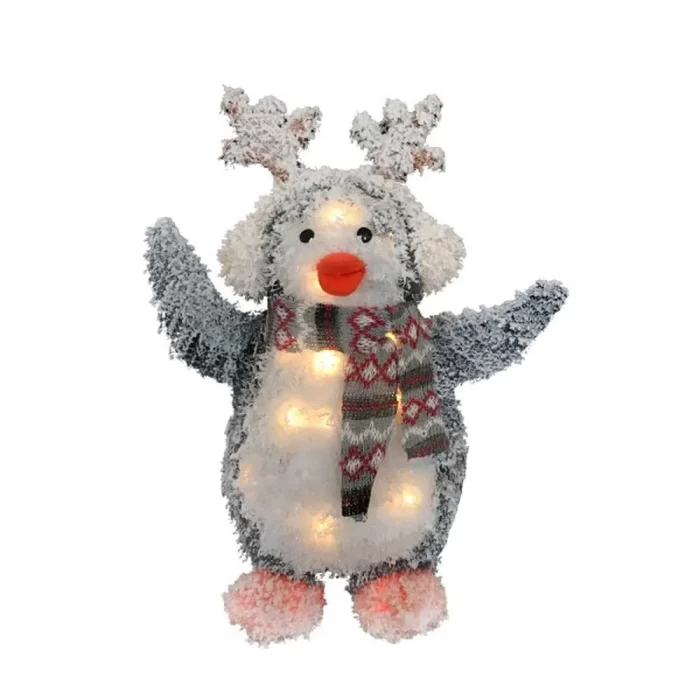 Tinsel, pingvin, sa LED sijalicama, 45cm - Image 1