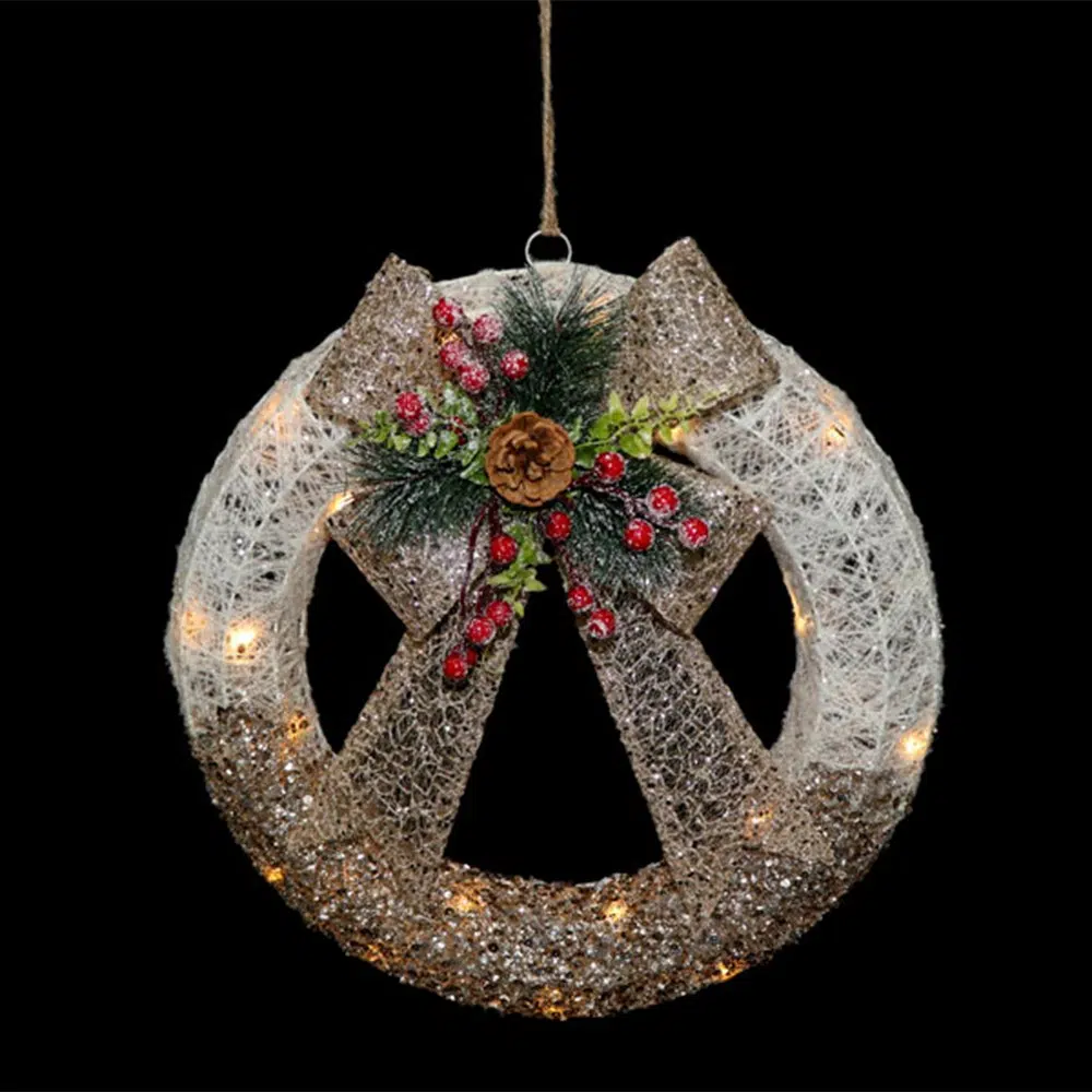 765102_002 Tinsel S, vijenac, sa LED sijalicama, 46cm - Image 2