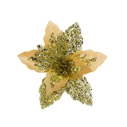 Blossom, novogodišnji cvijet, zlatna, 21cm