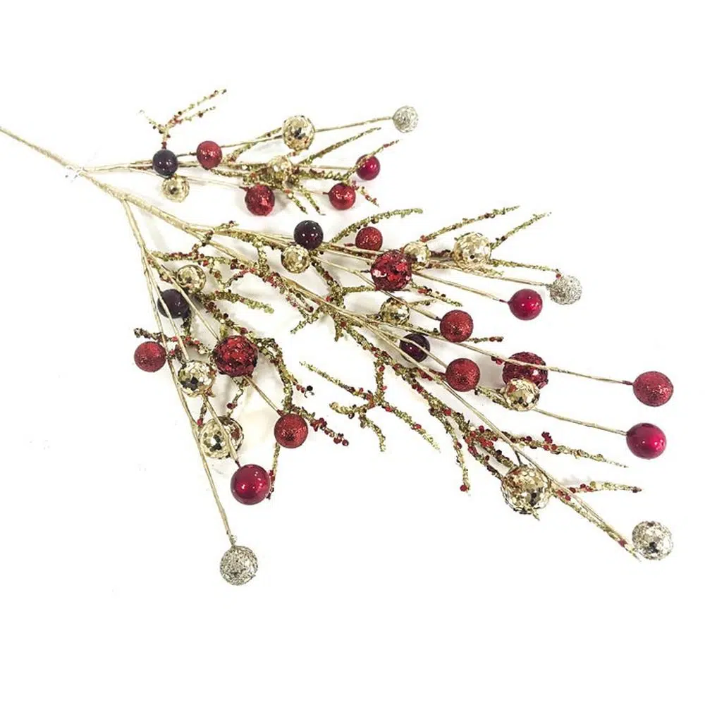 780684_001 Twig, novogodišnja grana, crvena, 65cm - Image 1