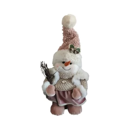 Frosty, novogodišnja dekoracija, Snješko Bijelić, djevojčica, 46cm