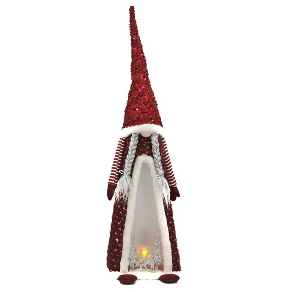 795022_001 Charmed, novogodišnja dekoracija, patuljak, crvena, 82cm - Image 1