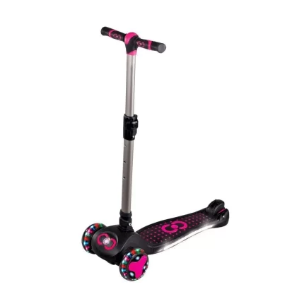 Outdoor, trotinet, LED svijetla, tri točka, pink