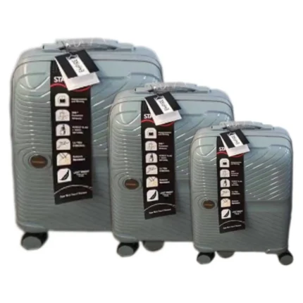 Ibiza, kofer, set 3 komada, PP, svijetlo plava