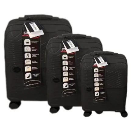 Ibiza, kofer, set 3 komada, PP, crna