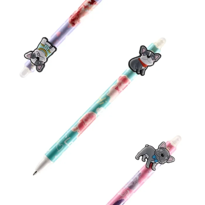 Mistic, izbrisiva gel olovka, plava, 0.5mm, French bulldog - Image 1