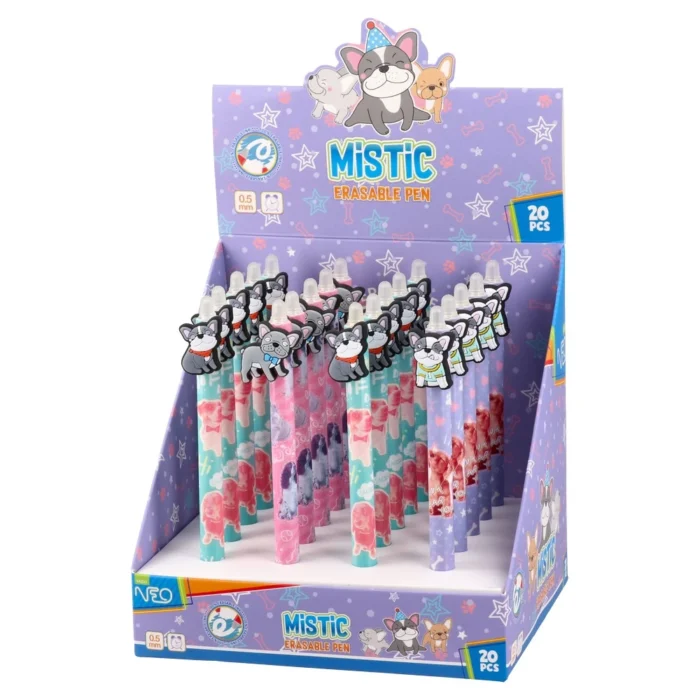 Mistic, izbrisiva gel olovka, plava, 0.5mm, French bulldog - Image 2