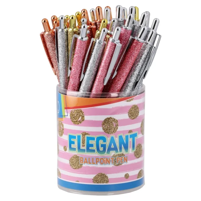 Elegant, hemijska olovka, glitter, plava - Image 1