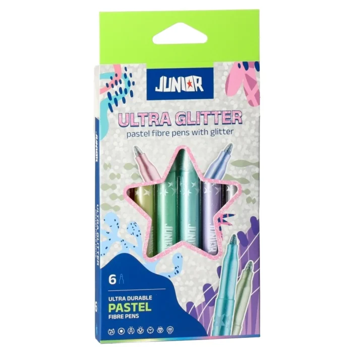 Ultra Glitter, flomasteri sa šljokicama, pastelna, 6K - Image 1