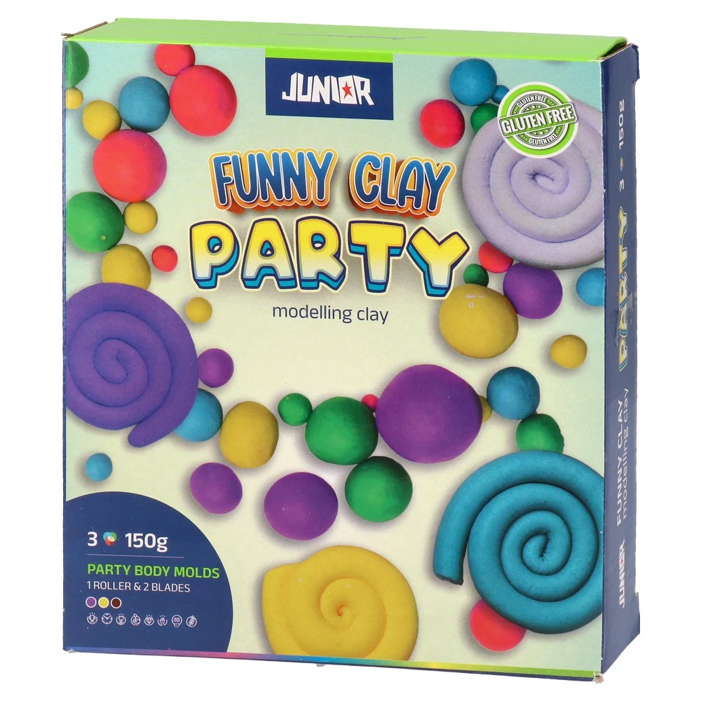 130796_001 Funny clay, masa za oblikovanje sa kalupima, miks, party - Image 1