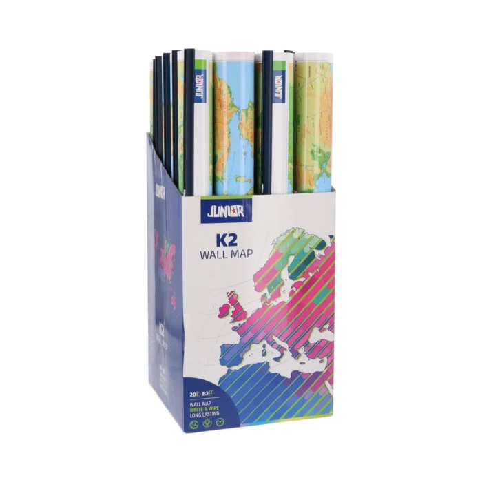K2, mapa zidna, dupla, B2, Svijet - Image 1