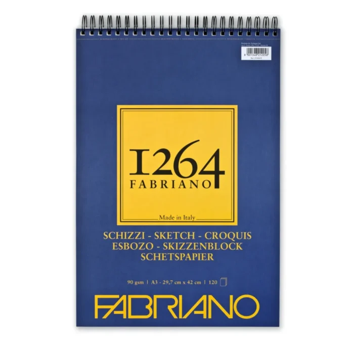 1264 Sketch, blok za skiciranje sa spiralom, A3, 90g, 120 lista, Fabriano - Image 1