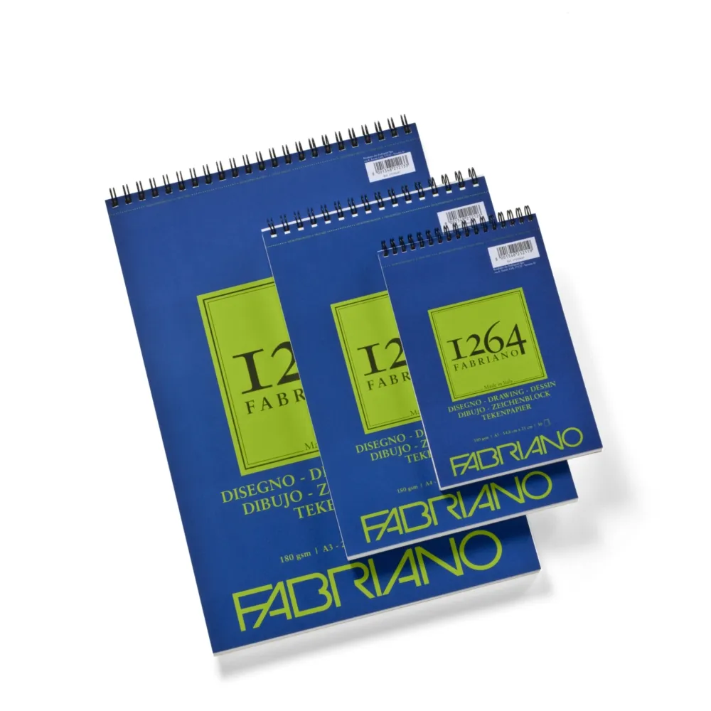 190019_002 1264 Drawing, blok za skiciranje sa spiralom, A5, 180g, 30 lista, Fabriano - Image 2