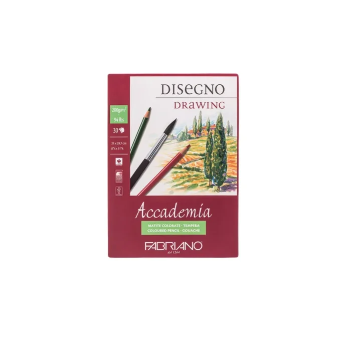 Accademia, blok za skiciranje, A4, 200g, 30 lista, Fabriano - Image 1
