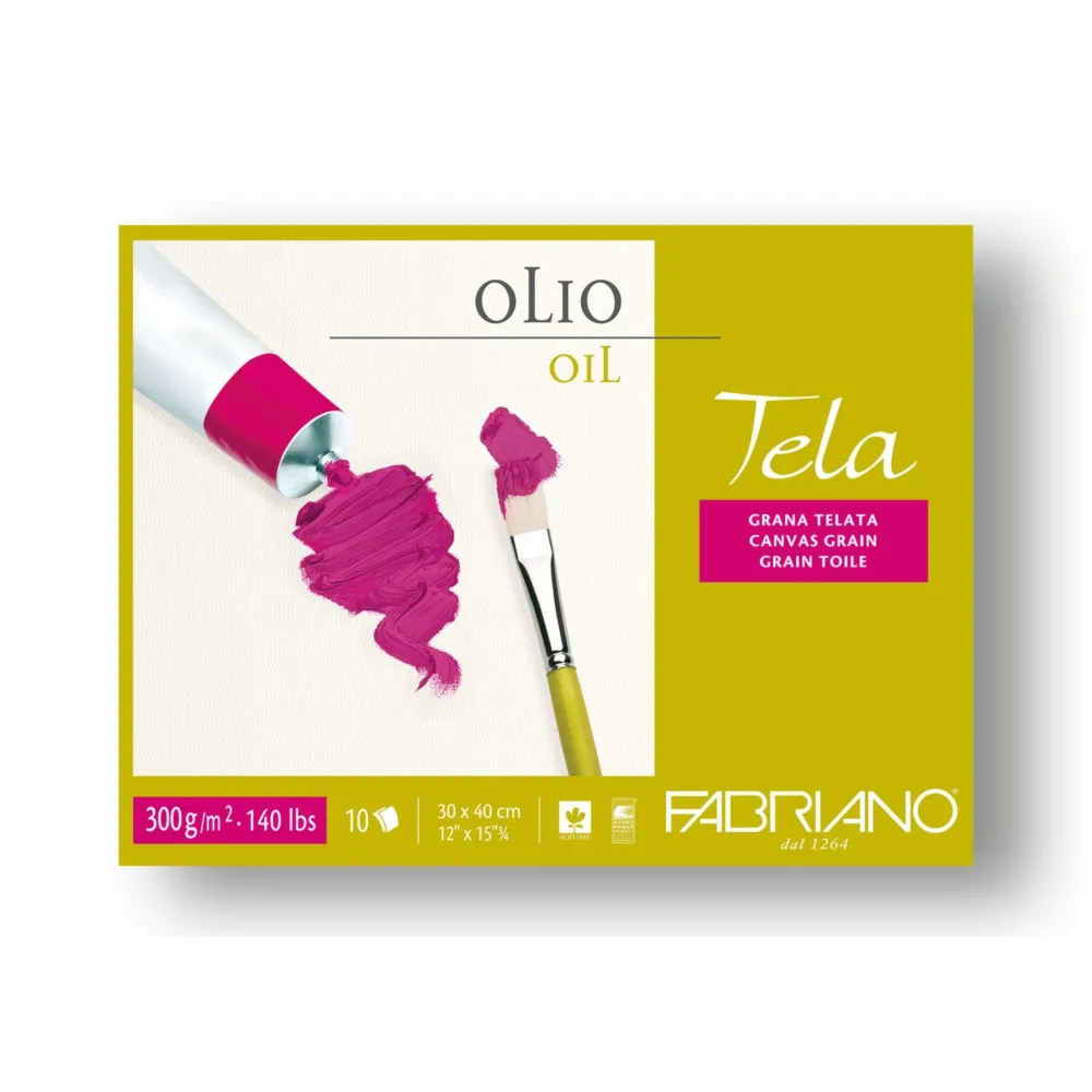 190042_001 Tela, blok za uljane boje, 30x40, 300g, 10 lista, Fabriano - Image 1