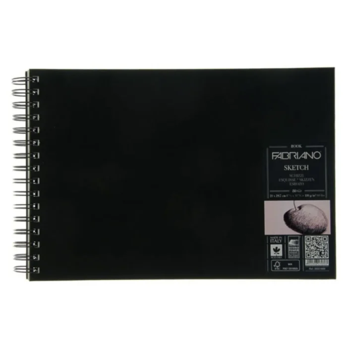 Sketch Book, blok za skiciranje sa spiralom, A4, 110g, 80 lista, Fabriano - Image 1